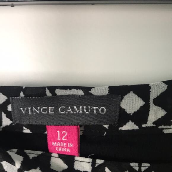 “Vince Camino” Black/White Print Sheer Skirt, Size 12, NWT - Picture 7 of 9